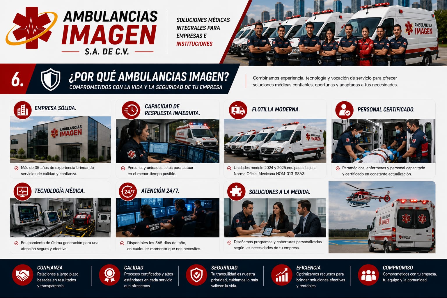 Interior de ambulancia y camilla